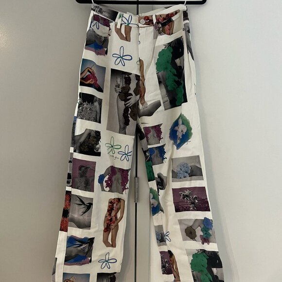 With Jean Womens Newry Floral Mimicry Cotton Jeans | Size S - Picture 5 of 7